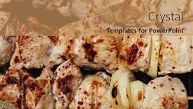  Presentation with charcoal - Colorful PPT theme enhanced with ready-to-eat-smoked-fresh backdrop and a coral colored foreground