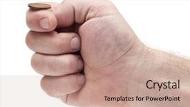  Presentation with heads - Presentation design enhanced with ready to flip coin background and a coral colored foreground