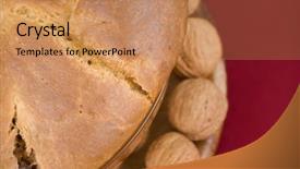  Presentation with bundt cake - Slide deck with ready to serve bundt cake background and a coral colored foreground