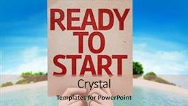  Presentation with fresh start - PPT layouts featuring ready to start card background and a coral colored foreground