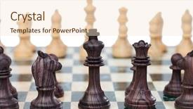  Presentation with chessboard - Slide set with ready to start the game background and a lemonade colored foreground