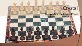  Presentation with chess pieces - Audience pleasing slide set consisting of ready to start the game backdrop and a lemonade colored foreground