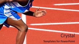  Presentation with race track - Colorful slides enhanced with ready to start the race backdrop and a red colored foreground