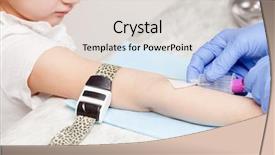  Presentation with vacutainer - Slide set consisting of ready to take a blood background and a lemonade colored foreground