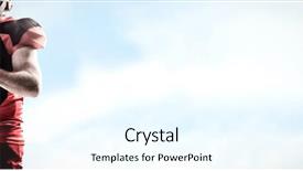  Presentation with american football - Cool new presentation theme with ready to throw a rugby backdrop and a cool aqua colored foreground