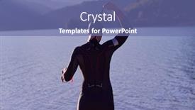  Presentation with triathlon - Slide deck enhanced with reak-triathlon-athlete-getting-ready background and a ocean colored foreground