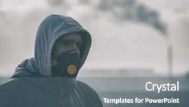  Presentation with smog - Beautiful slides featuring real anti-pollution anti-smog backdrop and a gray colored foreground