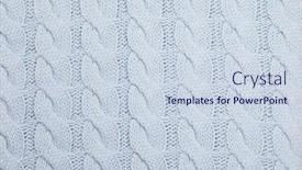  Presentation with cable - Slide set having real-blue-knitted-fabric background and a sky blue colored foreground