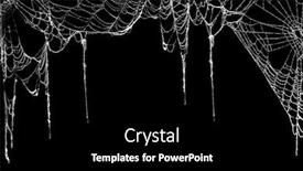  Presentation with creepy - Presentation design featuring real creepy spider webs hanging background and a black colored foreground
