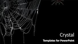  Presentation with spider - Beautiful presentation design featuring real-creepy-spider-webs backdrop and a black colored foreground