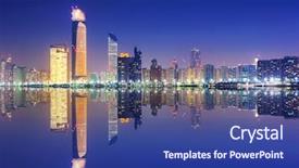  Presentation with abu dhabi - Cool new slides with real east - skyline of abu dhabi backdrop and a ocean colored foreground