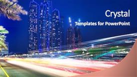  Presentation with street lights - Slides having real east - traffic lights on the street background and a navy blue colored foreground