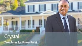  Presentation with custom - Theme enhanced with real estate - african american agent in front background and a mint green colored foreground