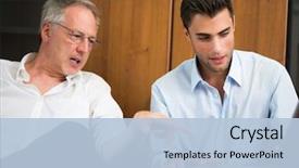  Presentation with estate - PPT layouts featuring real estate - business people wearing informal dresses background and a light blue colored foreground