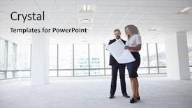  Presentation with look - Beautiful PPT layouts featuring real estate - businesspeople meeting to look backdrop and a light gray colored foreground