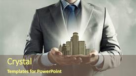  Presentation with kidney transplant holding a model - Slide set having real estate - close up of businessman holding background and a tawny brown colored foreground