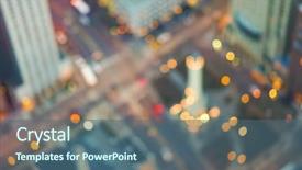  Presentation with chicago - Beautiful presentation featuring real estate - defocused aerial view of chicago backdrop and a ocean colored foreground