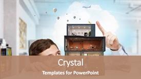  Presentation with dream - PPT theme consisting of real estate - design of your dream house background and a coral colored foreground