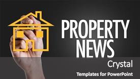  Presentation with property - Audience pleasing presentation consisting of real estate - hand writing the text property backdrop and a dark gray colored foreground
