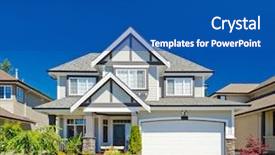  Presentation with luxury house - Beautiful presentation featuring real estate - luxury house at sunny day backdrop and a ocean colored foreground