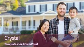  Presentation with parents - Theme having real estate - mixed race chinese and caucasian background and a tawny brown colored foreground