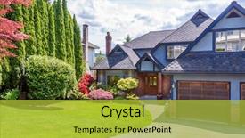  Presentation with north america - Beautiful presentation featuring real estate - perfect neighborhood houses in suburb backdrop and a yellow colored foreground