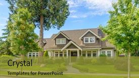  Presentation with north america - Amazing PPT theme having real estate - perfect neighborhood houses in suburb backdrop and a gold colored foreground