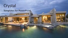  Presentation with illuminated - Presentation theme enhanced with close-up of birds nest with small white eggs in the branches of pine tree background and a tawny brown colored foreground