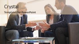  Presentation with real estate - PPT theme featuring real-estate agent explaining financial background and a lemonade colored foreground