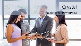  Presentation with real estate - Cool new presentation theme with real estate agent handing backdrop and a light blue colored foreground