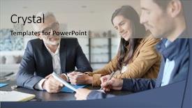  Presentation with real estate - Presentation having real-estate agent in contemporary background and a light gray colored foreground