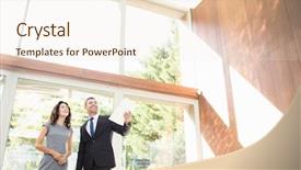  Presentation with consulting - Cool new theme with real-estate agent interacting backdrop and a cream colored foreground