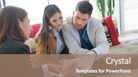  Presentation with real estate - Amazing theme having real estate agent showing house backdrop and a coral colored foreground