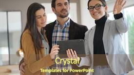  Presentation with estate - Beautiful PPT theme featuring real estate agent showing modern backdrop and a tawny brown colored foreground