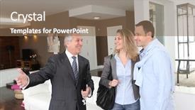  Presentation with real estate development - Cool new presentation theme with real estate agent showing modern backdrop and a violet colored foreground