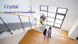  Presentation with real estate - PPT theme consisting of real estate agent showing new background and a sky blue colored foreground