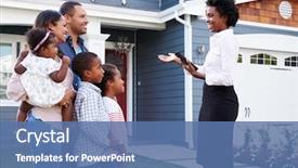  Presentation with real estate - Amazing presentation theme having real estate agent showing backdrop and a ocean colored foreground