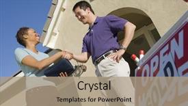  Presentation with real estate - Colorful theme enhanced with real estate agent with asian backdrop and a coral colored foreground