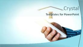  Presentation with real estate - Slide deck featuring real-estate-and-construction-industry background and a cool aqua colored foreground