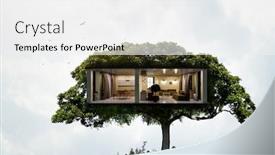  Presentation with real estate - Audience pleasing slide set consisting of real-estate-and-ecology-concept backdrop and a white colored foreground