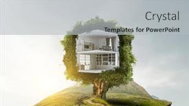  Presentation with real estate - Slide deck enhanced with real-estate-and-ecology-concept background and a light gray colored foreground