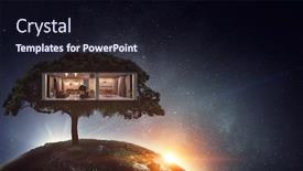  Presentation with estate - Cool new PPT theme with real-estate-and-ecology-concept backdrop and a wine colored foreground