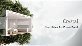  Presentation with real estate - PPT theme enhanced with real-estate-and-ecology-concept background and a white colored foreground