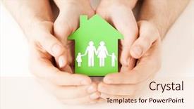  Presentation with family values - Cool new slide set with real estate and family home backdrop and a lemonade colored foreground