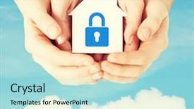  Presentation with real estate - PPT layouts consisting of real estate and family home background and a light blue colored foreground