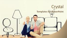  Presentation with new home - Colorful slides enhanced with real estate concept - happy couple backdrop and a cream colored foreground