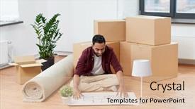  Presentation with real estate - PPT theme having real estate concept - happy indian background and a lemonade colored foreground