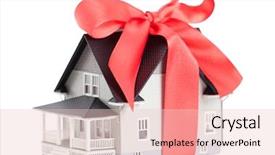  Presentation with real estate - Slides having real estate concept - house architectural background and a lemonade colored foreground