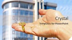  Presentation with real estate investment - Colorful theme enhanced with us contractor camouflaged uniform texture background concept backdrop and a light gray colored foreground