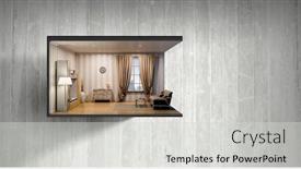  Presentation with real estate - Beautiful PPT theme featuring real-estate-concept-mixed-media backdrop and a light gray colored foreground